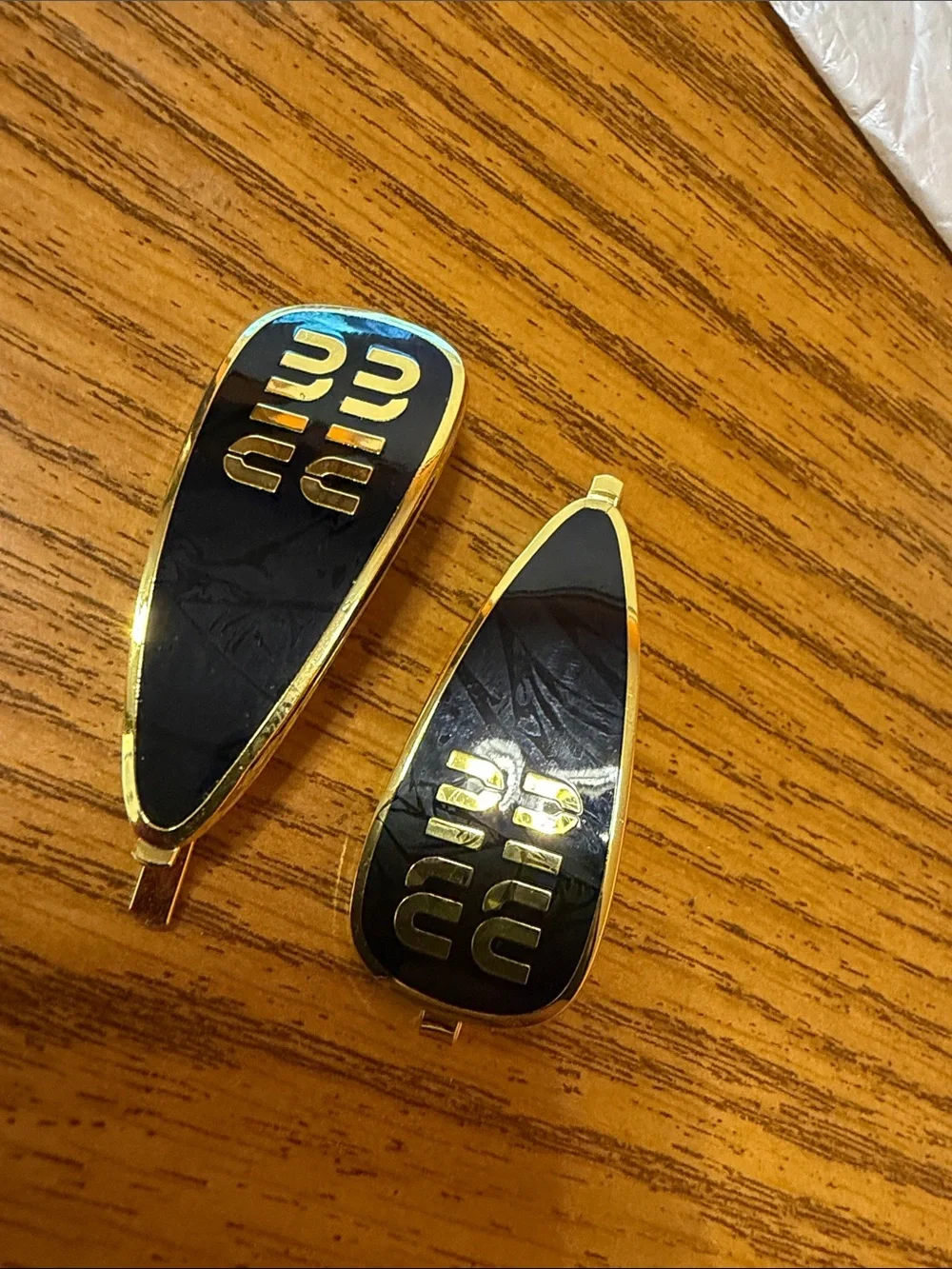 Miu Miu Black and Gold Women’s Hair Cuff Links